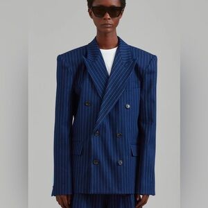 The Frankie Shop Fargo Denim Blazer - Size M